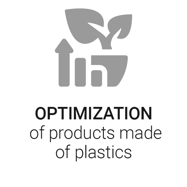 Optimization of products made of plastics
